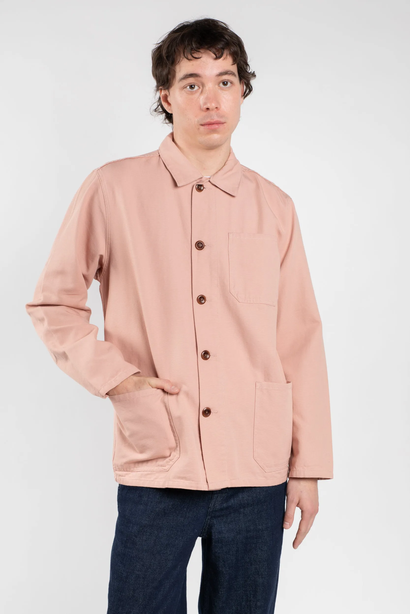 3001 Button Overshirt | Dusty Pink