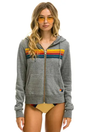 5 Stripe Hoodie | Heather Grey   Classic