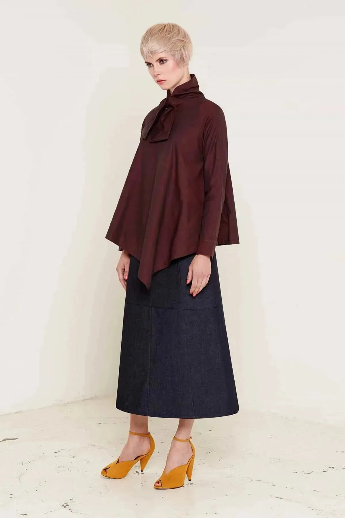 Alexandra Shirt (Burgundy)