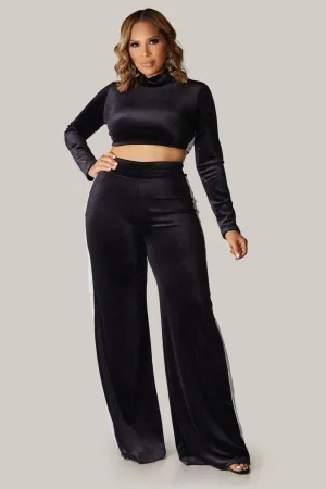 AYLEEN SOFT VELVET TWO PIECE SET TOP