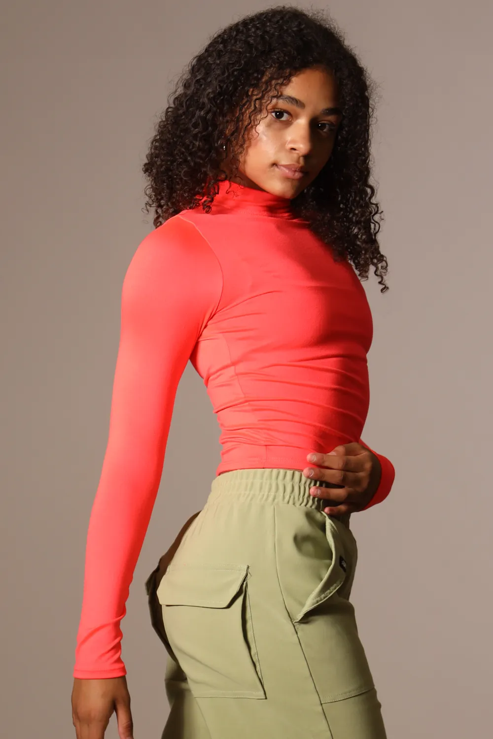 Baby Soft Mock Neck - Firebird - FINAL SALE