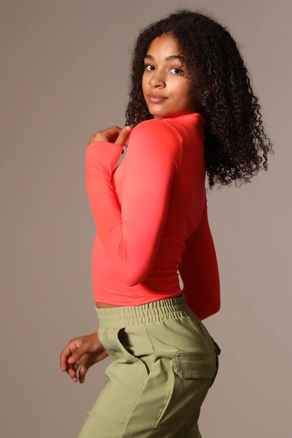 Baby Soft Mock Neck - Firebird - FINAL SALE