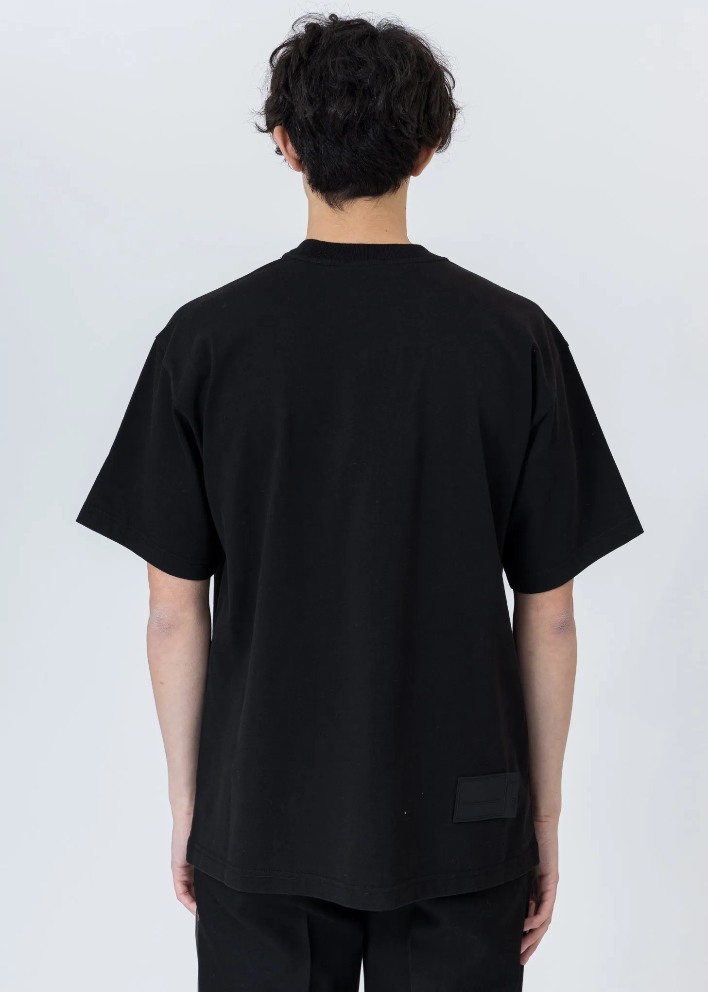 Black Embroidered Teddy T-Shirt