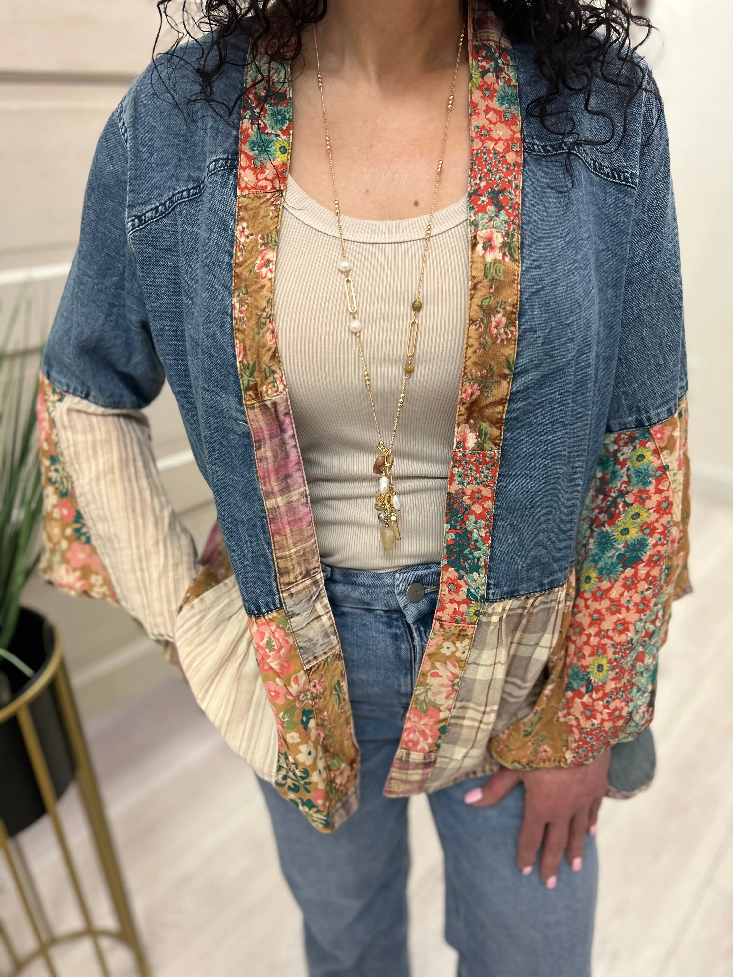 Boho Tiered Patchwork Cardigan