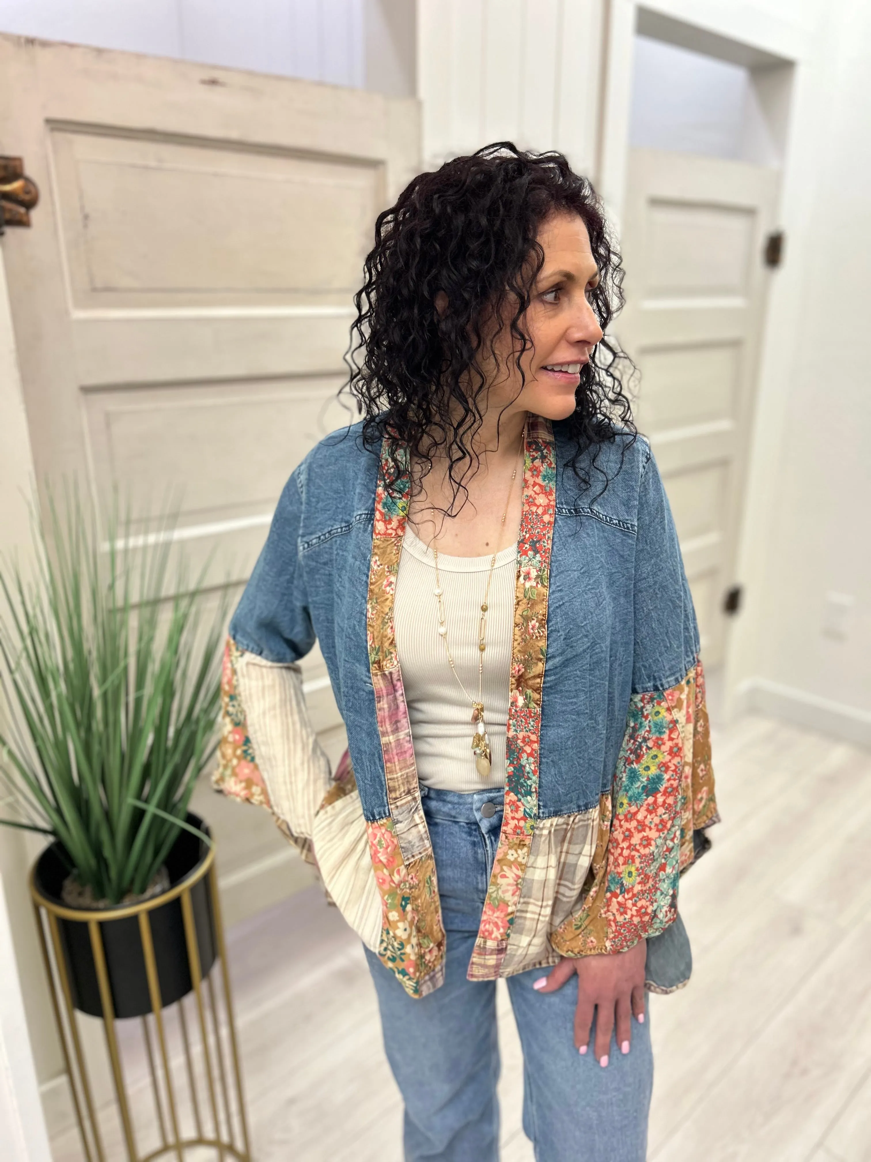 Boho Tiered Patchwork Cardigan