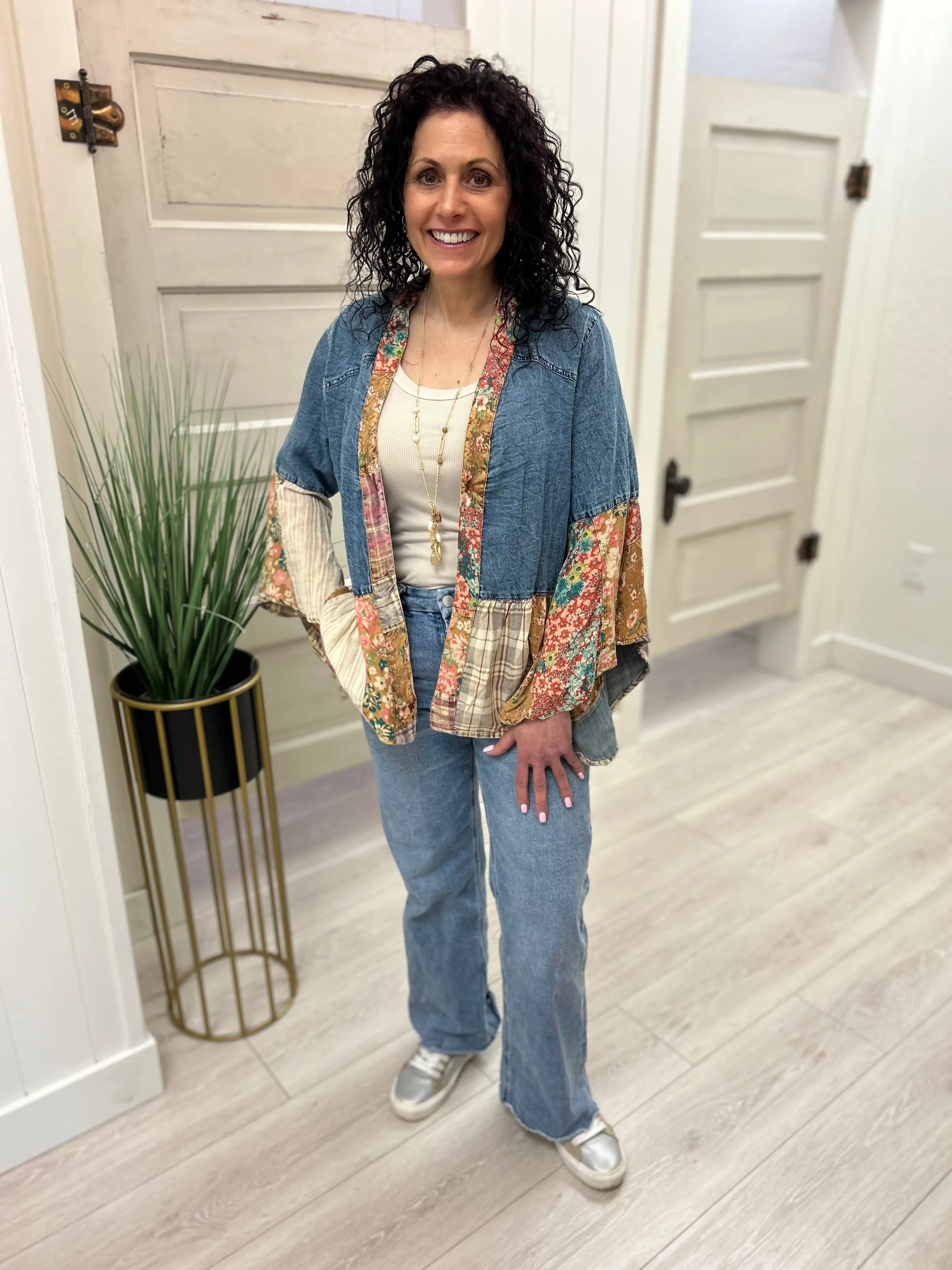 Boho Tiered Patchwork Cardigan
