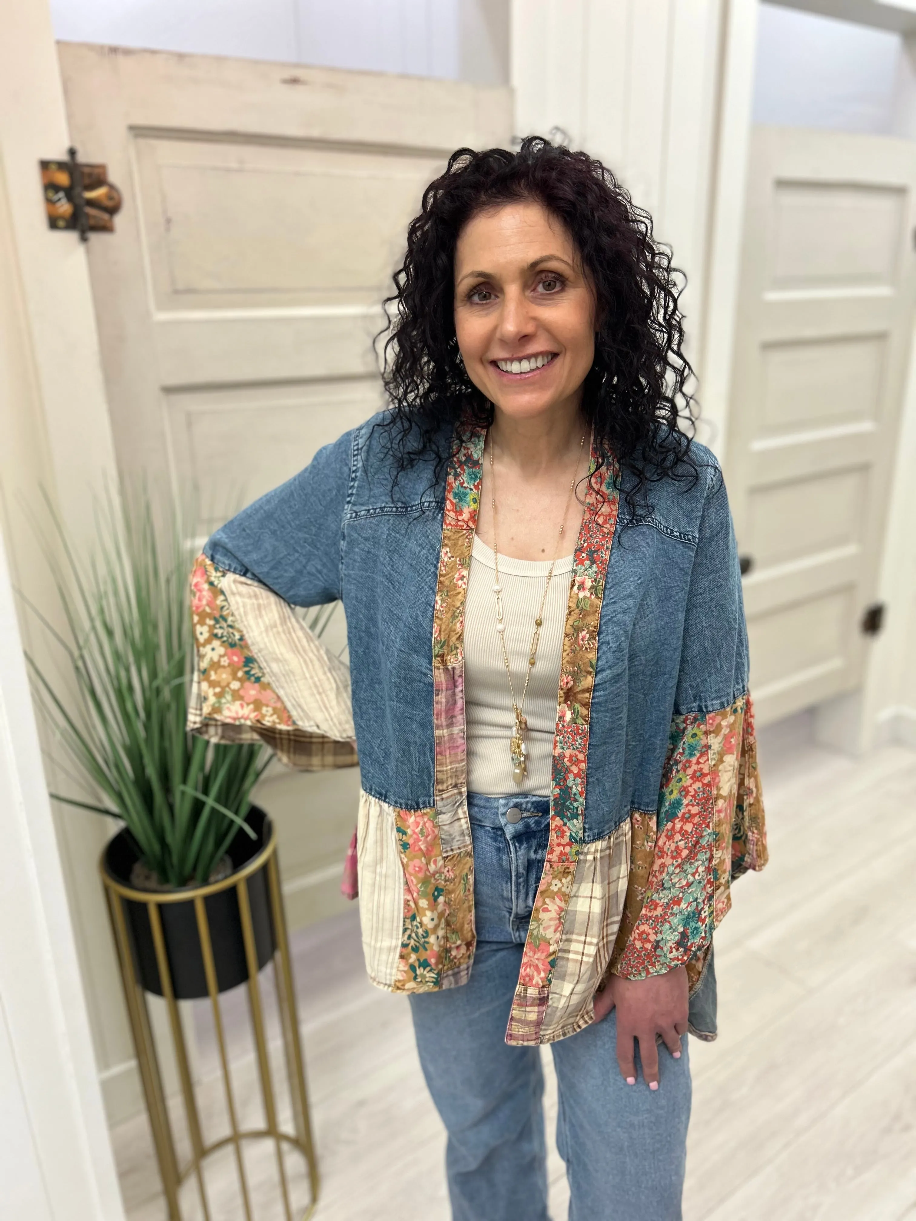 Boho Tiered Patchwork Cardigan
