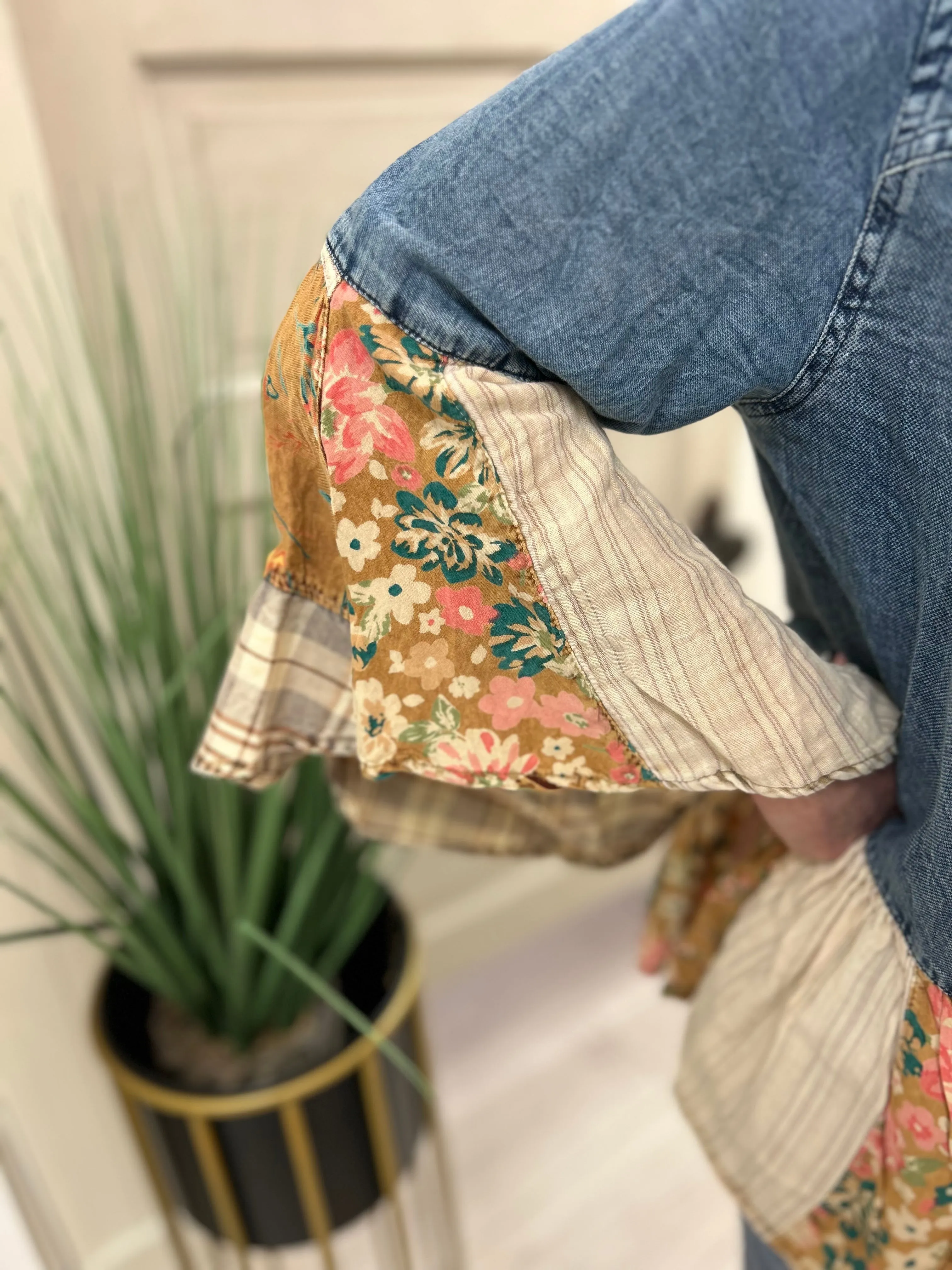 Boho Tiered Patchwork Cardigan