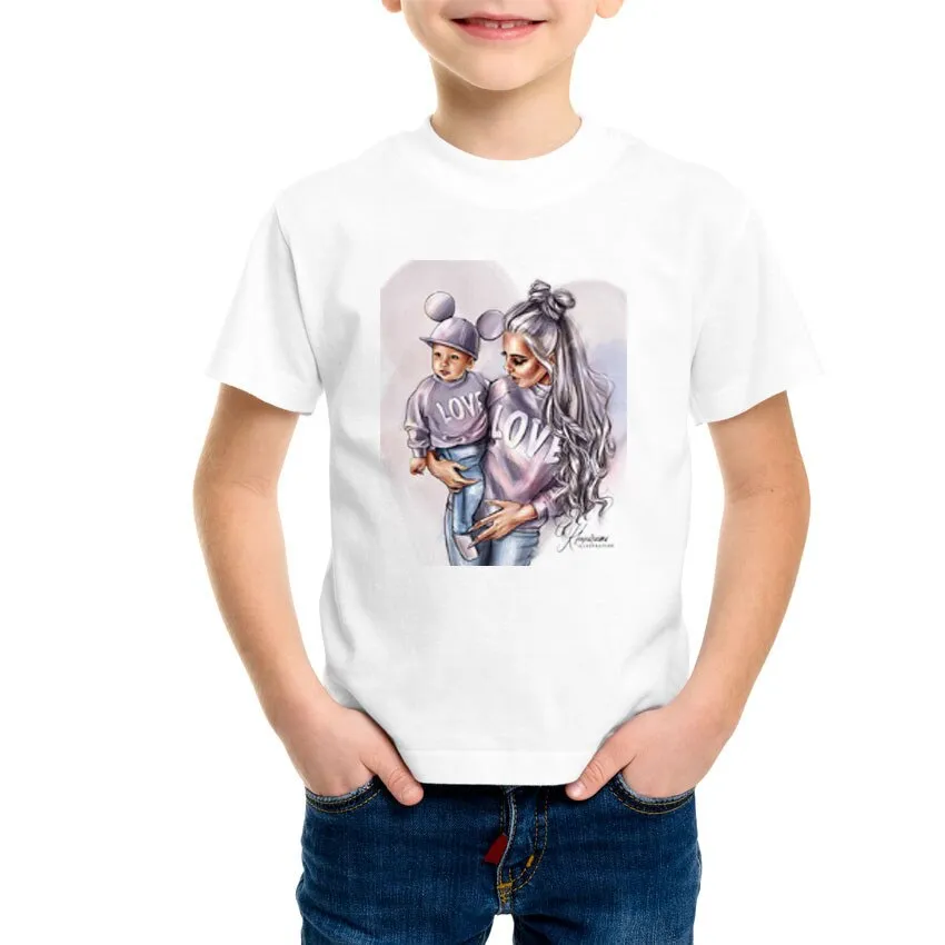 Boys And Girls Baby/Mom Image T-Shirt