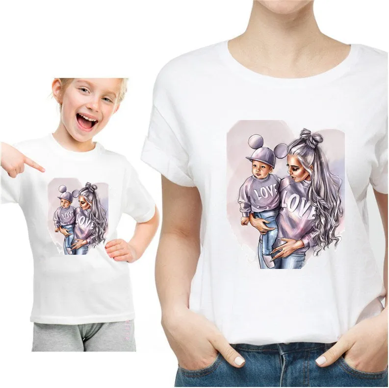 Boys And Girls Baby/Mom Image T-Shirt