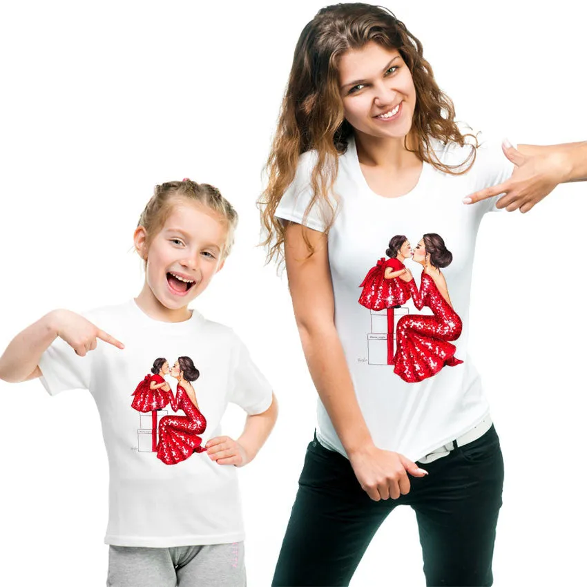 Boys And Girls Baby/Mom Image T-Shirt