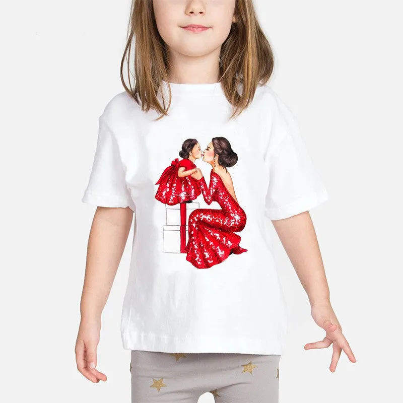 Boys And Girls Baby/Mom Image T-Shirt