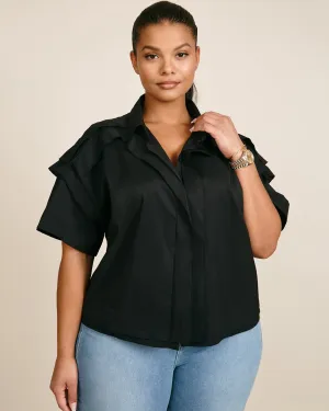 Bursting Excitement Short Shirt | Black