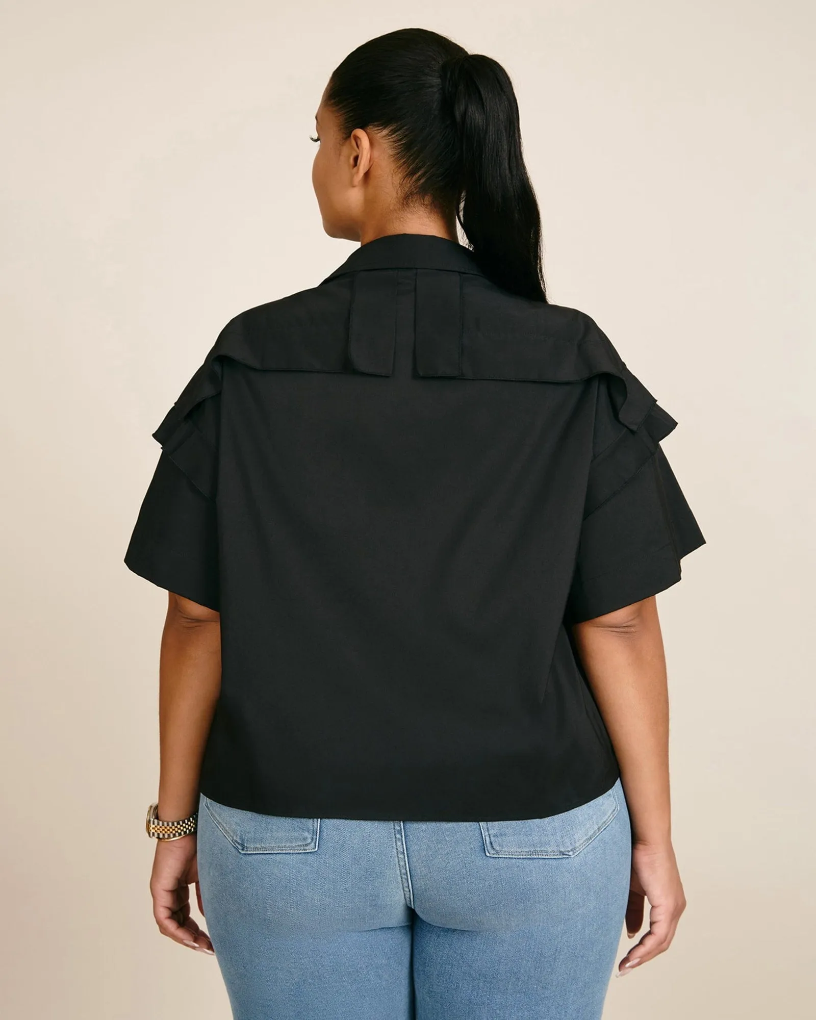 Bursting Excitement Short Shirt | Black