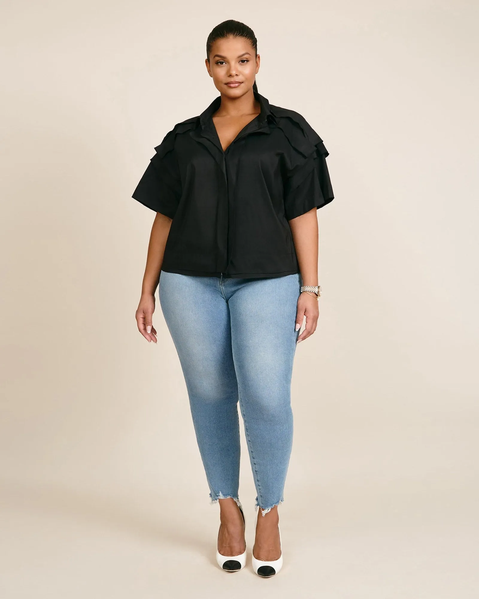 Bursting Excitement Short Shirt | Black