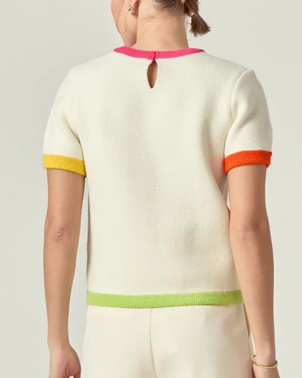 Color Block Sweater Top - Multi