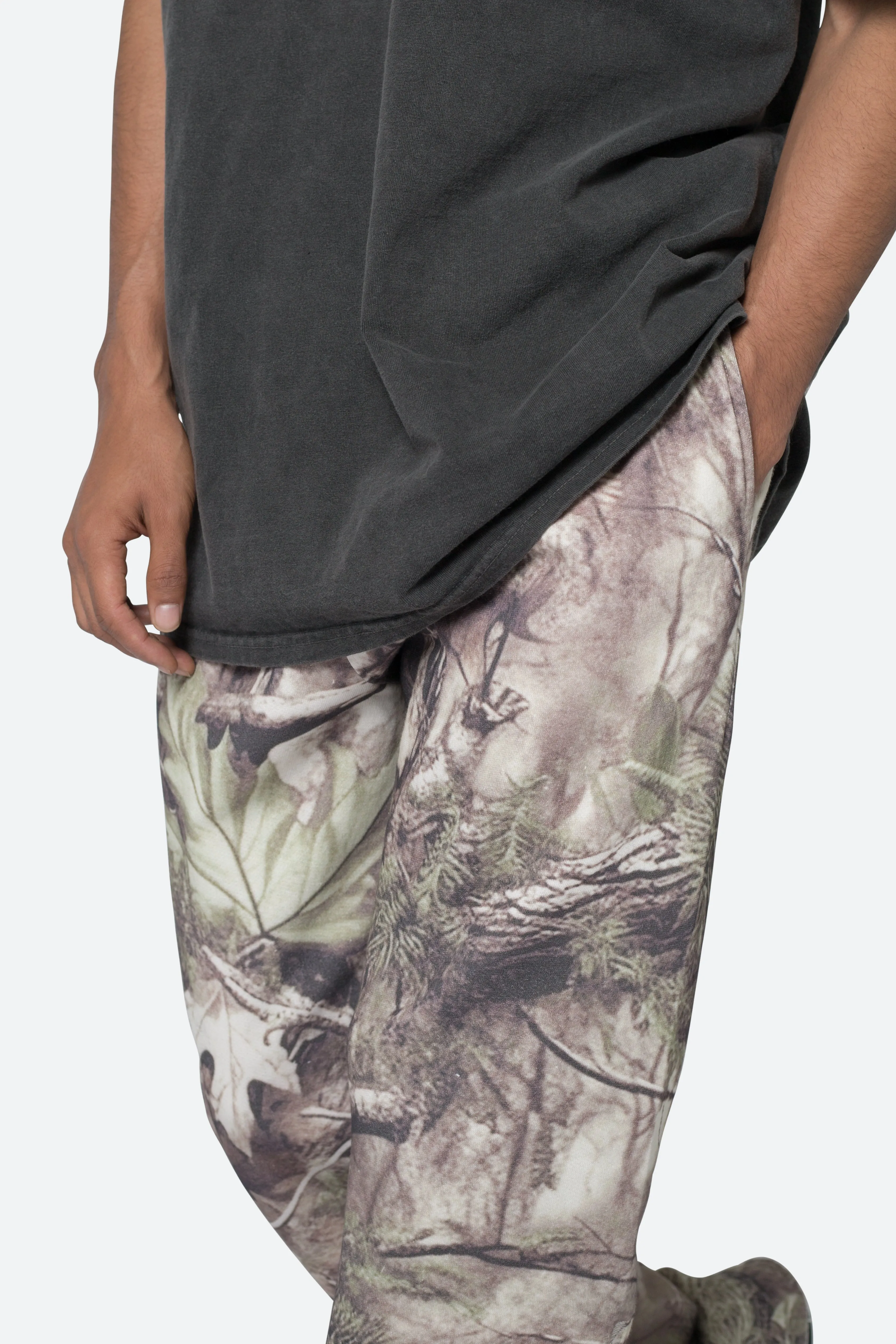 Contrast Bootcut Sweatpants - Hunter Camo