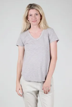 Curve Hem Vee Tee, Gray Harbor