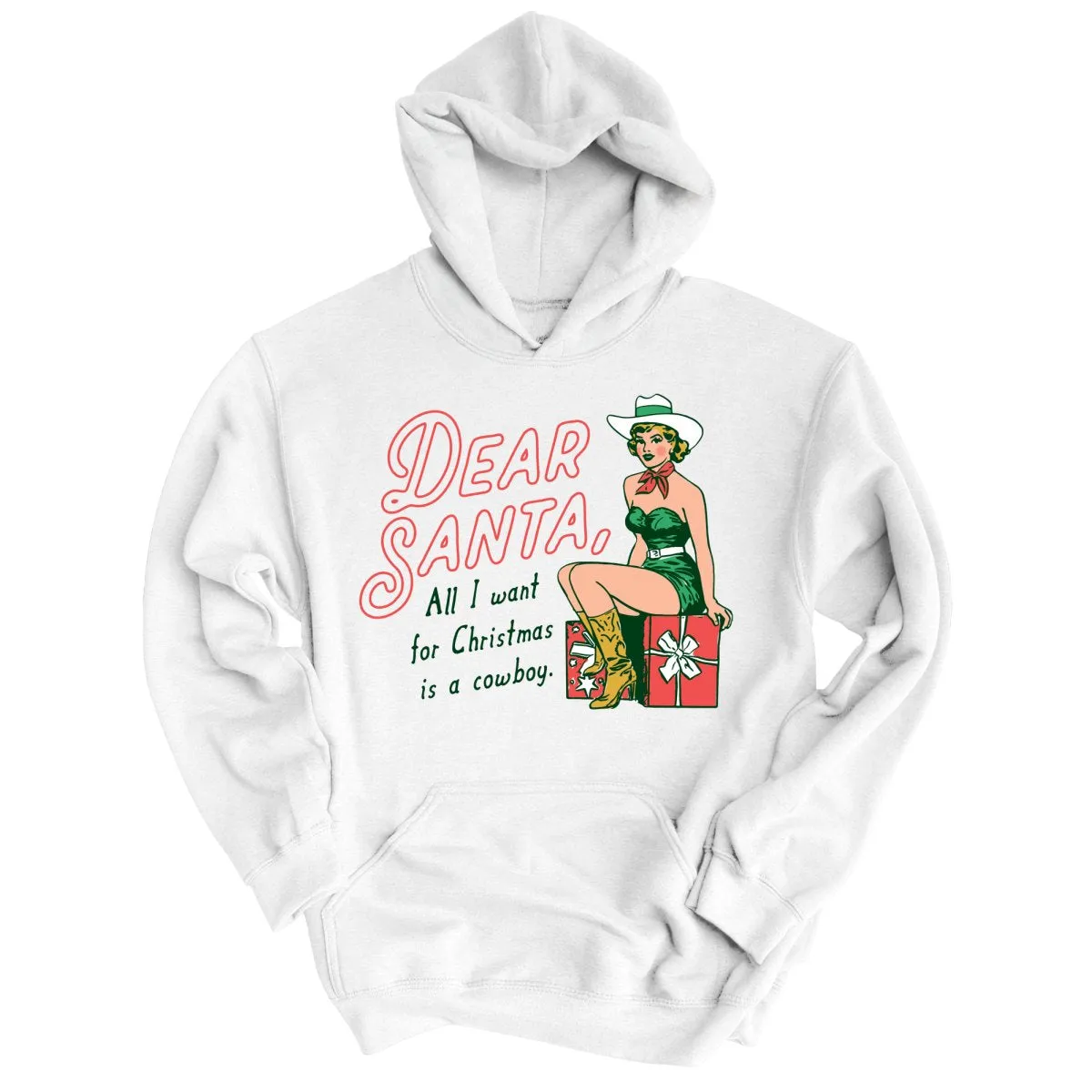 Dear Santa Cowboy Hoodie