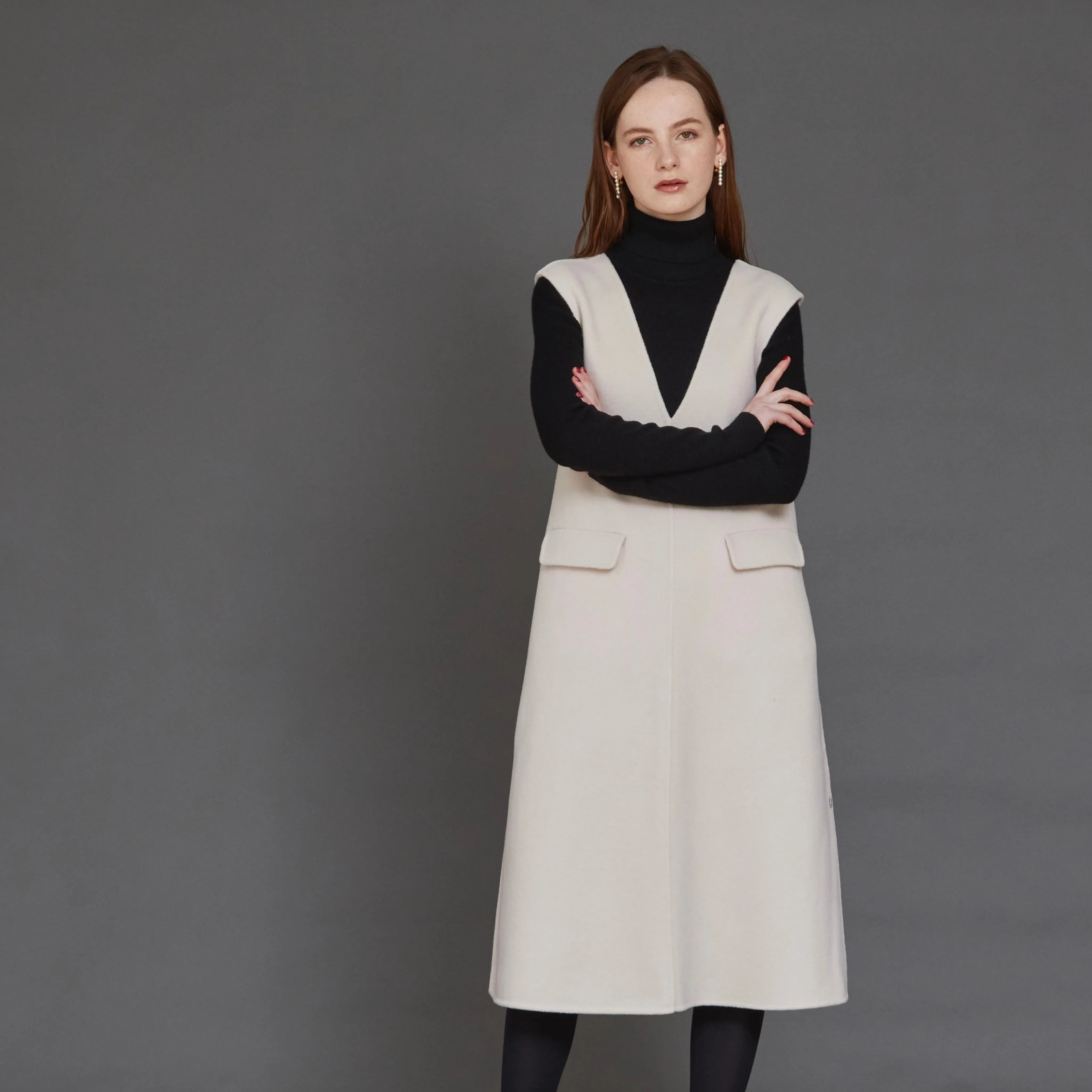 DiDi Guranjie Wool River Jumper Dress in Powder Pink