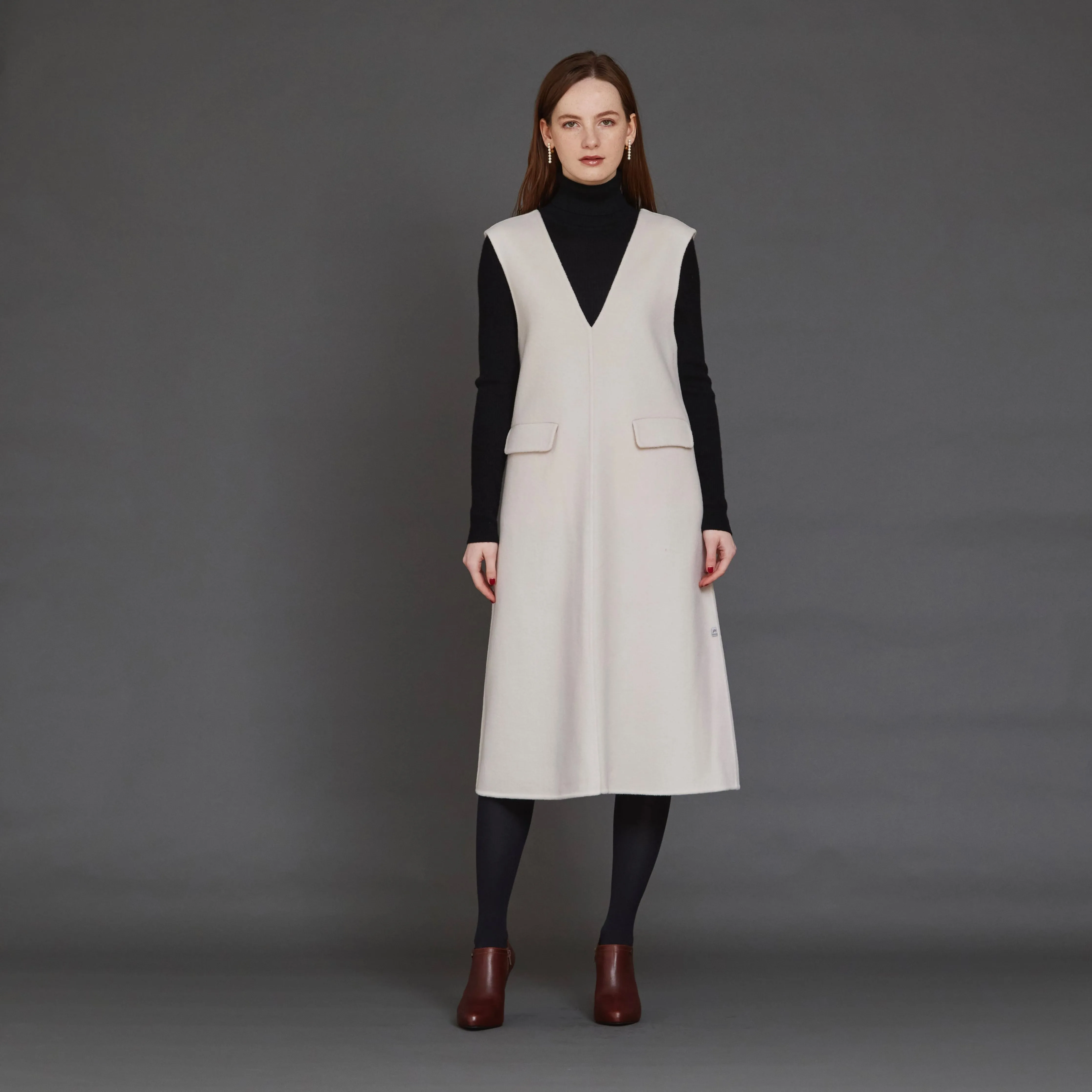 DiDi Guranjie Wool River Jumper Dress in Powder Pink