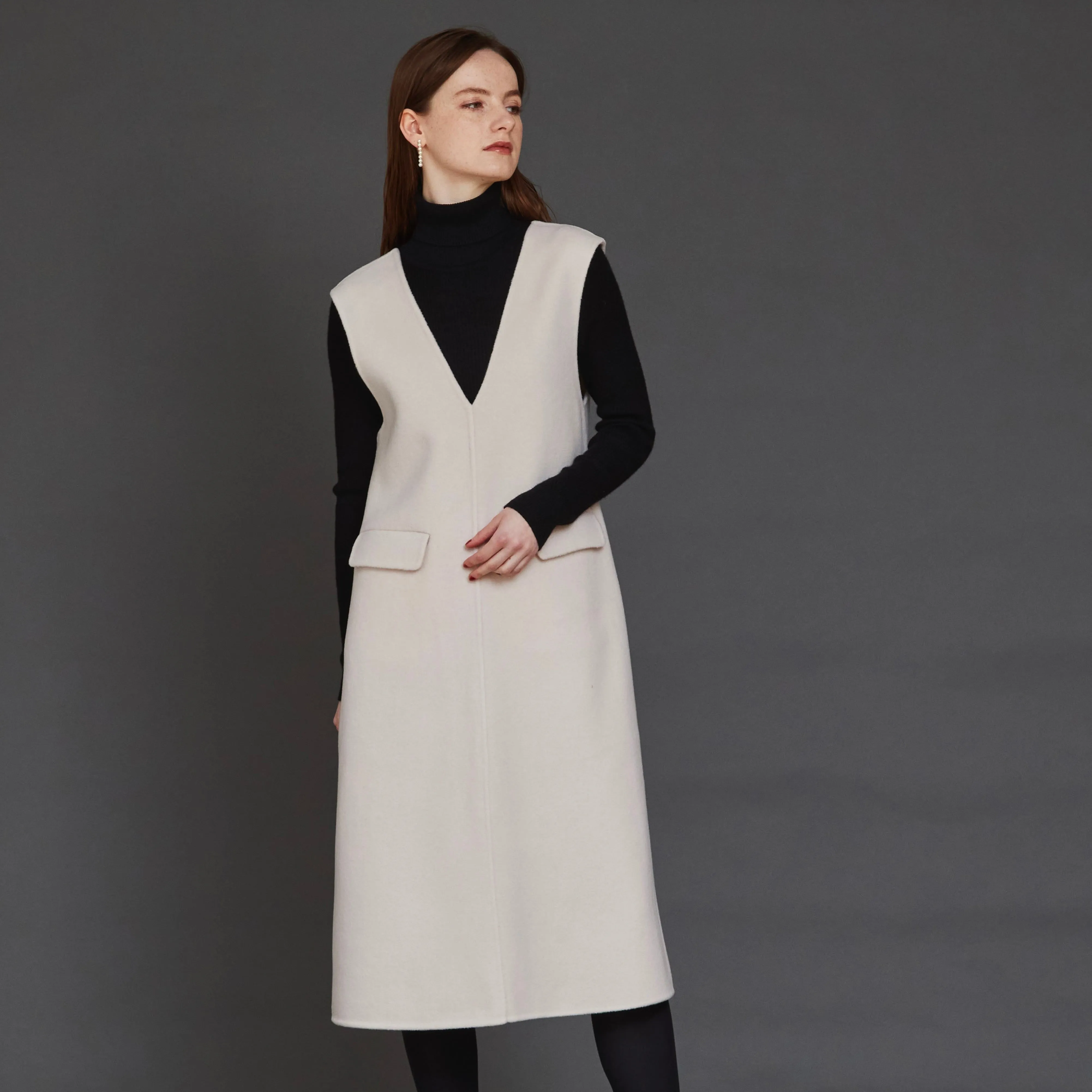 DiDi Guranjie Wool River Jumper Dress in Powder Pink