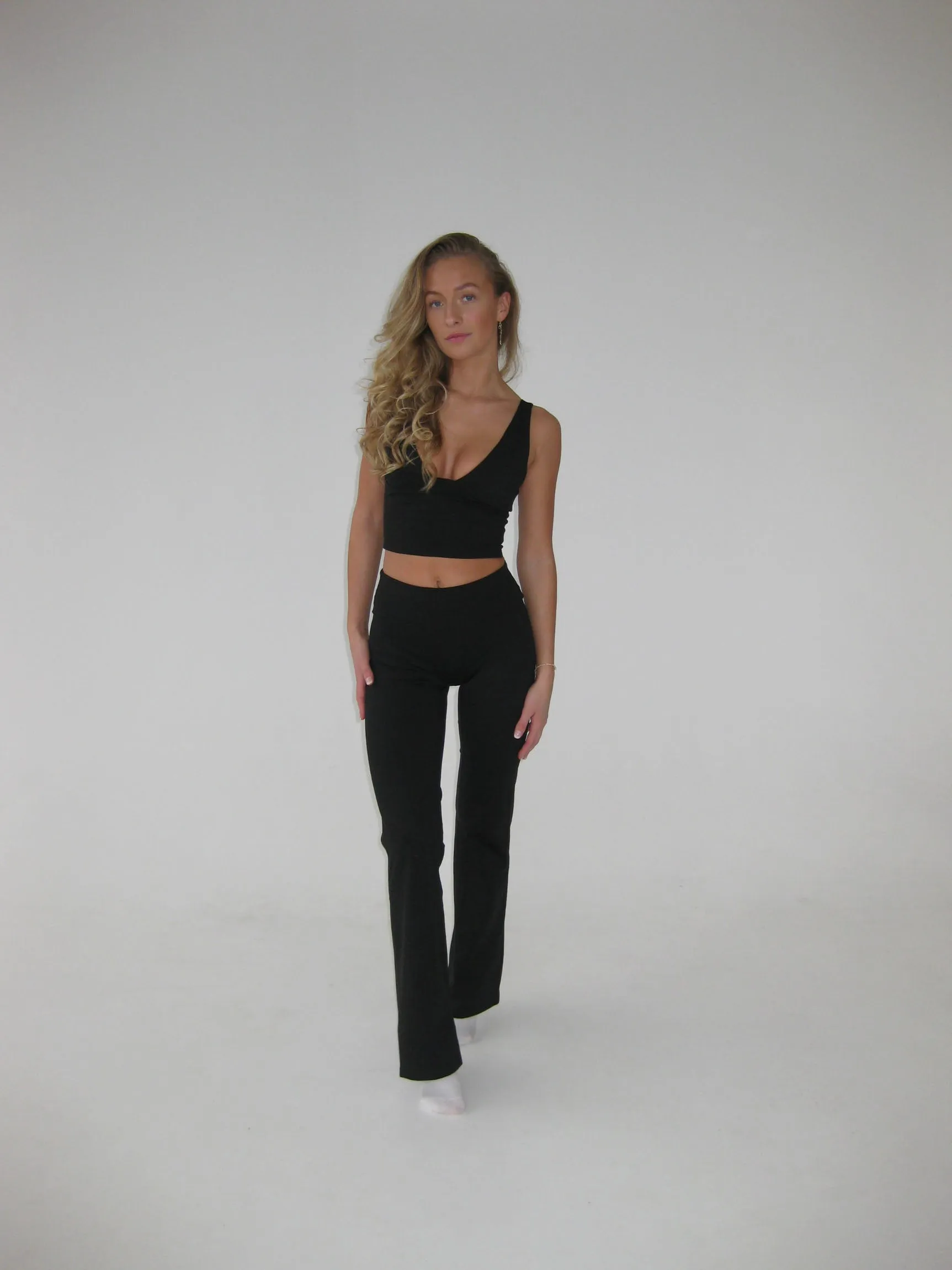 Essential flared pants - Jet Black