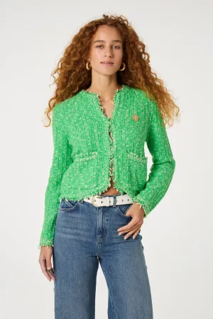 FABIENNE CHAPOT JOSHUA GREEN FRINGE CARDIGAN 125