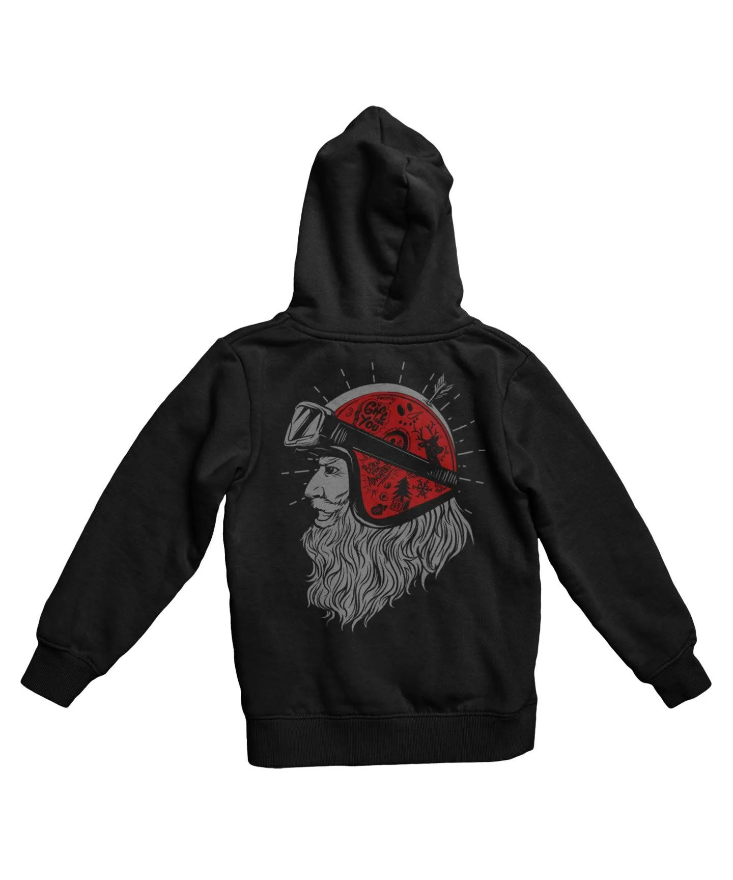 Father Christmas Time To Race Back Printed Christmas Hoodie