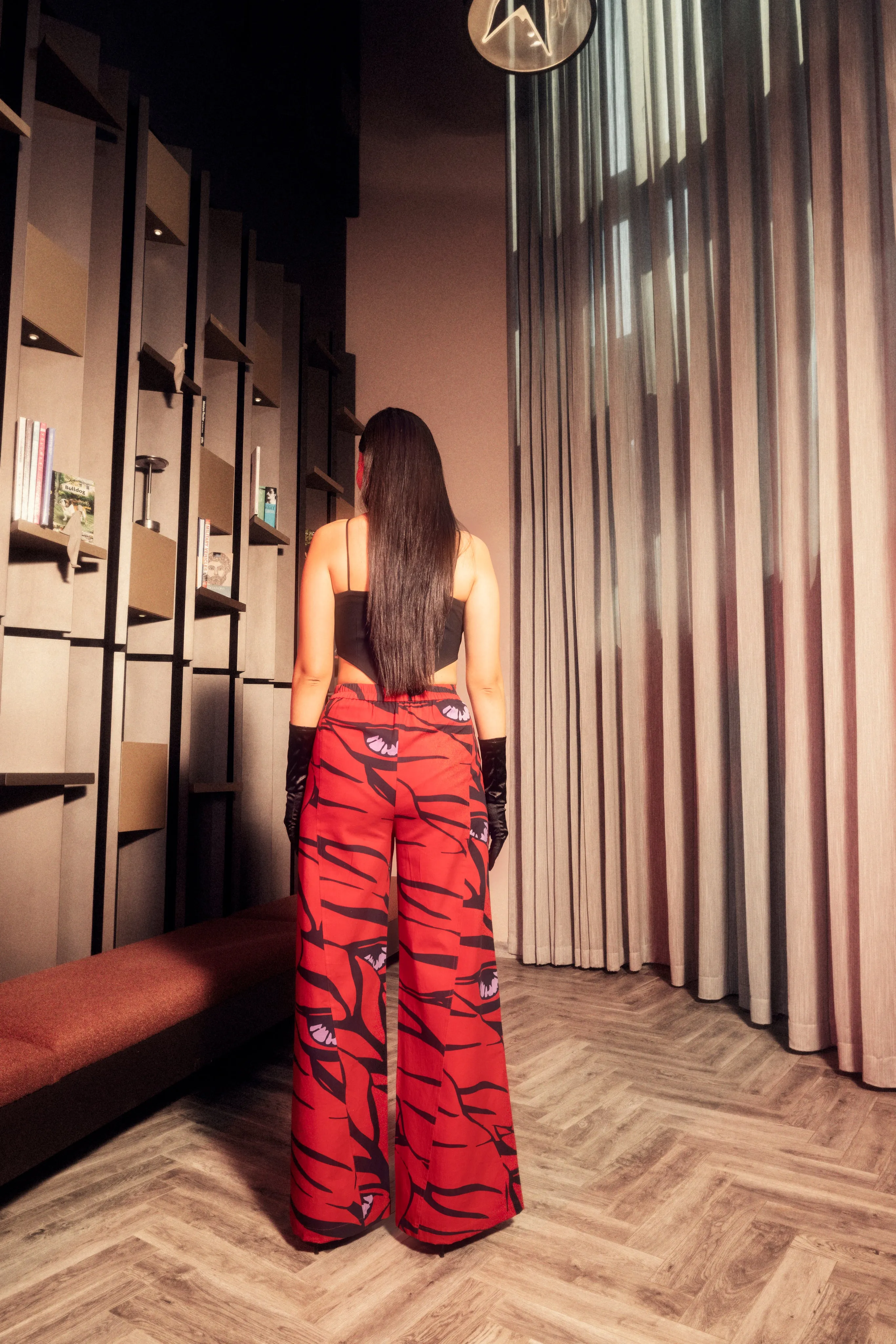 Flaming Ruby A-line Pants