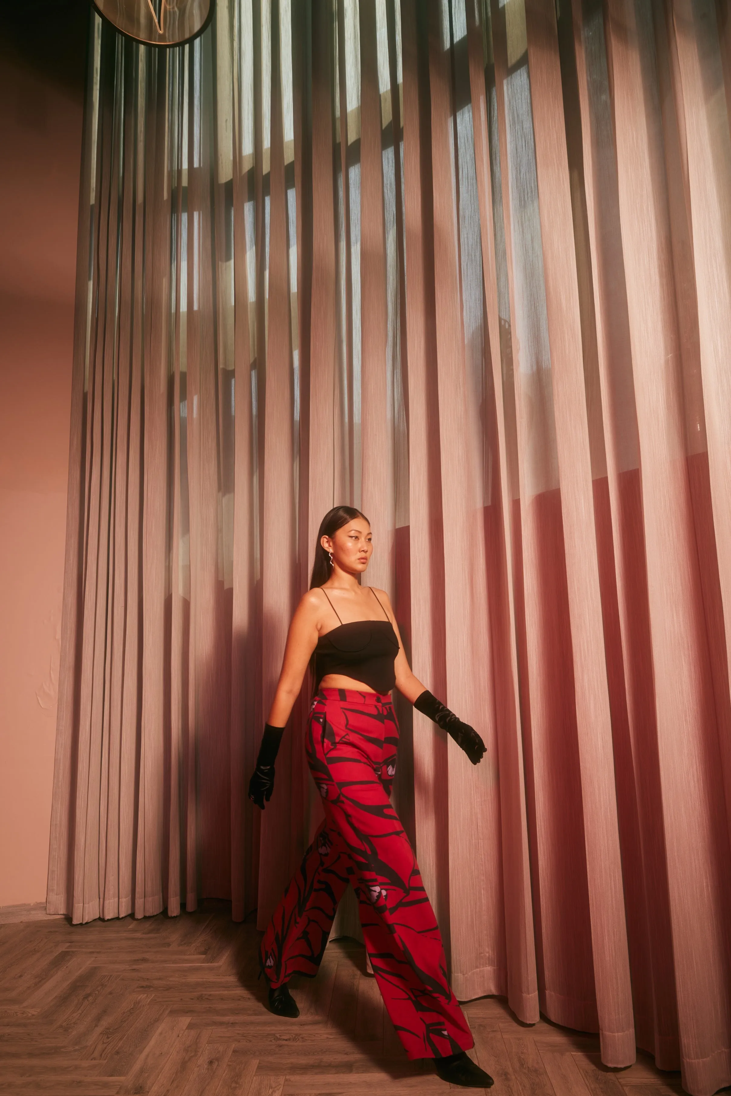 Flaming Ruby A-line Pants