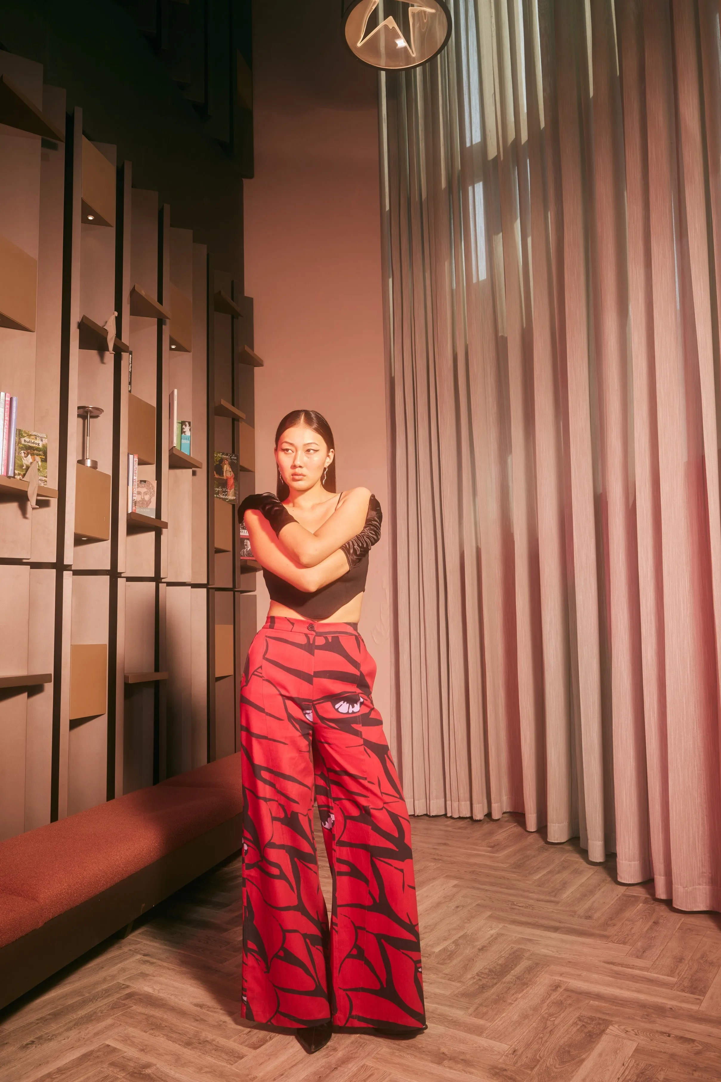 Flaming Ruby A-line Pants