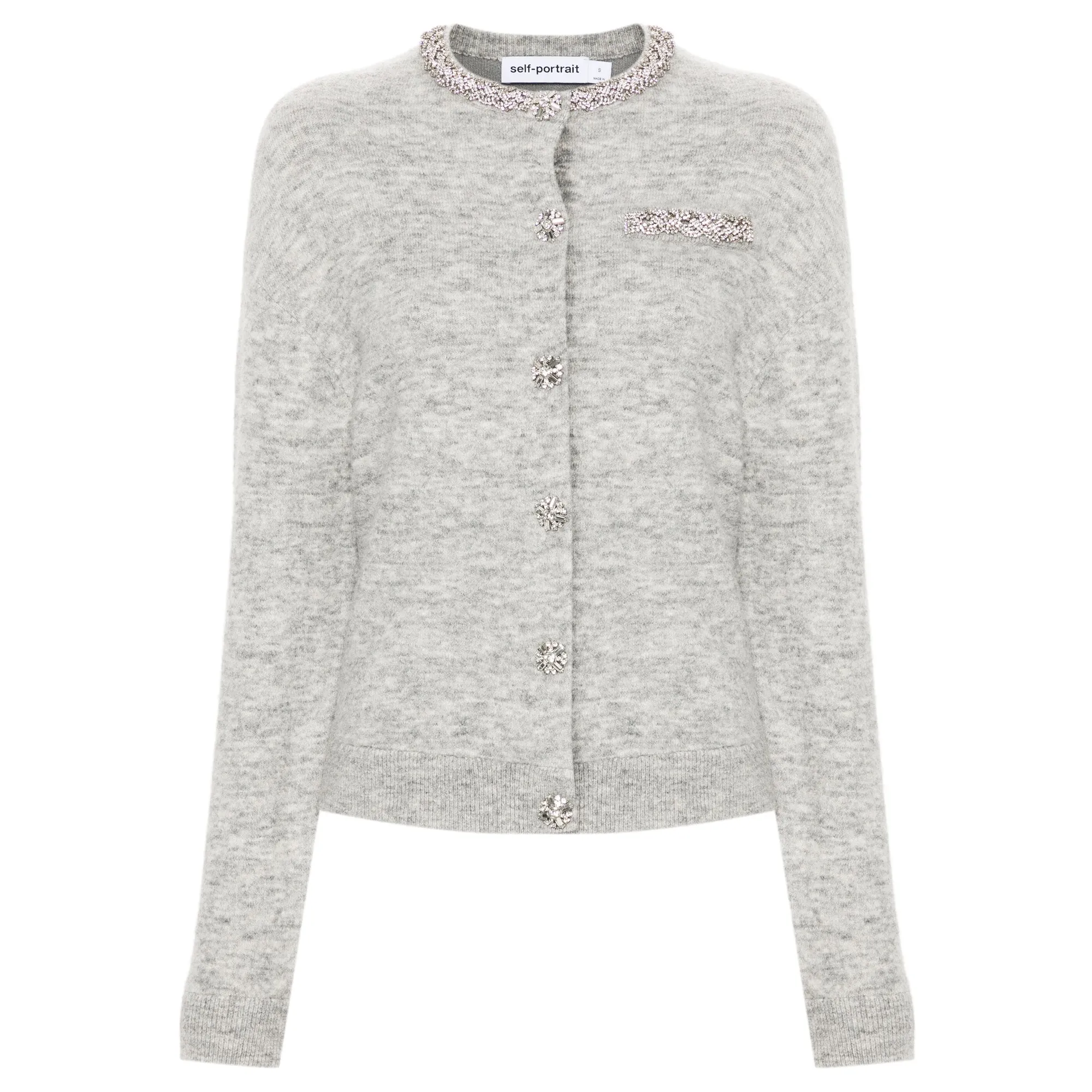 Grey Melange Cardigan