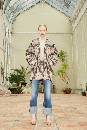 Handwoven Silk Ikat Jacket - Lola - 'Tulip'