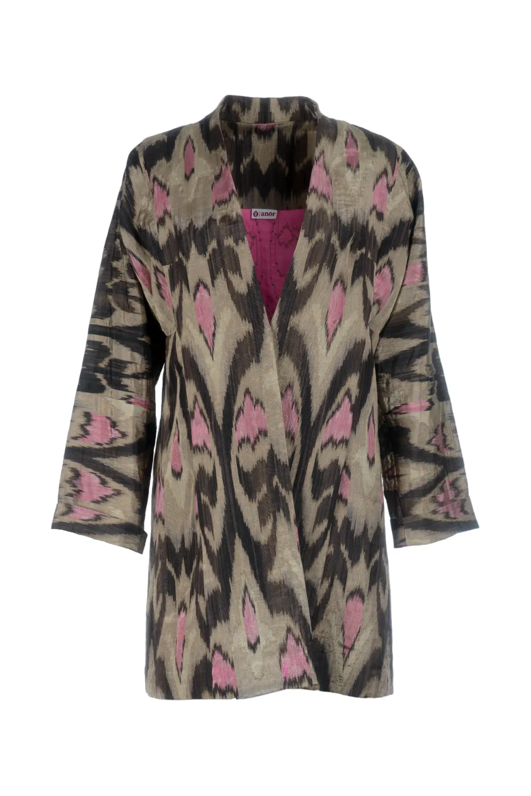 Handwoven Silk Ikat Jacket - Lola - 'Tulip'