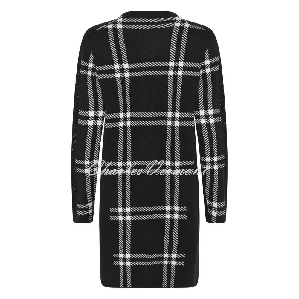I'cona Coatigan with Diamante Stripe Sleeves - Style 67141-60002-99 (Dark Grey)