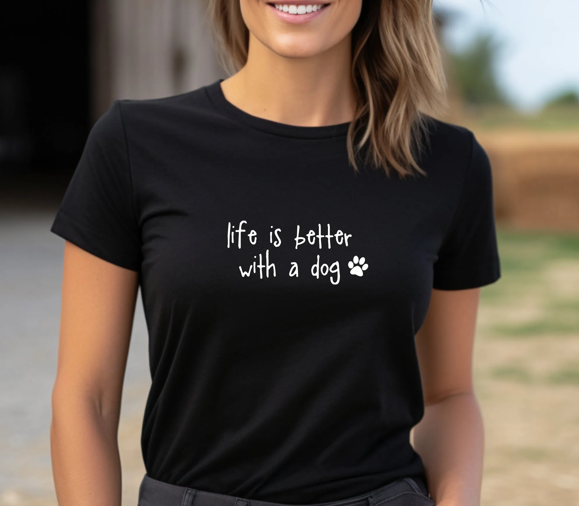Life is Better with a Dog T-Shirt - Soft Organic Cotton