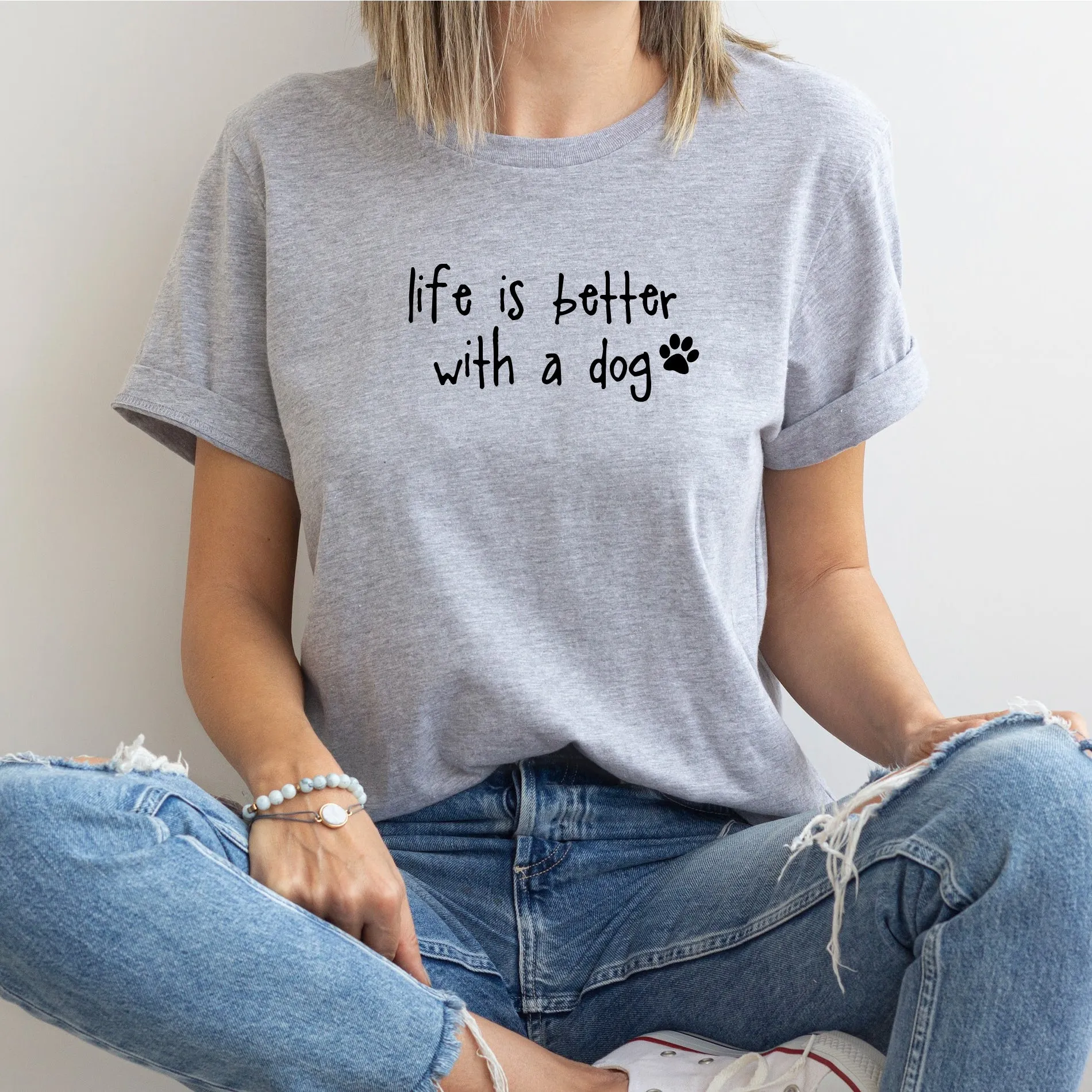 Life is Better with a Dog T-Shirt - Soft Organic Cotton