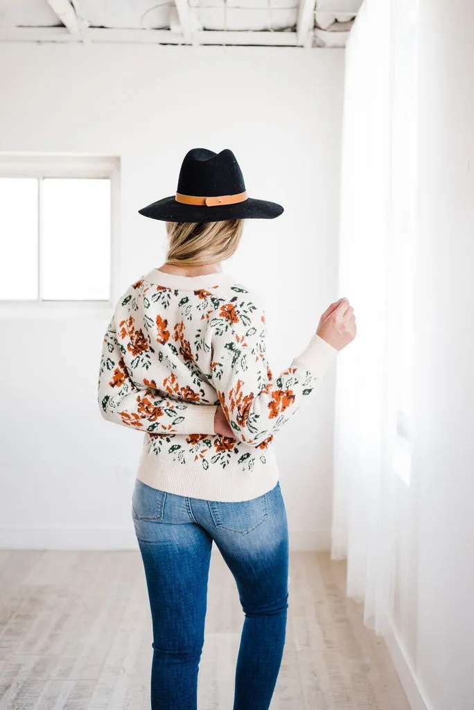 LIVING FREE BEAUTY - Original Floral Desires Open Cardigan