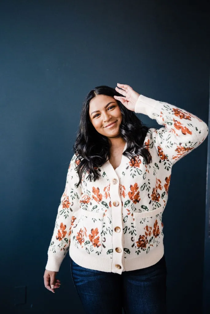 LIVING FREE BEAUTY - Original Floral Desires Open Cardigan