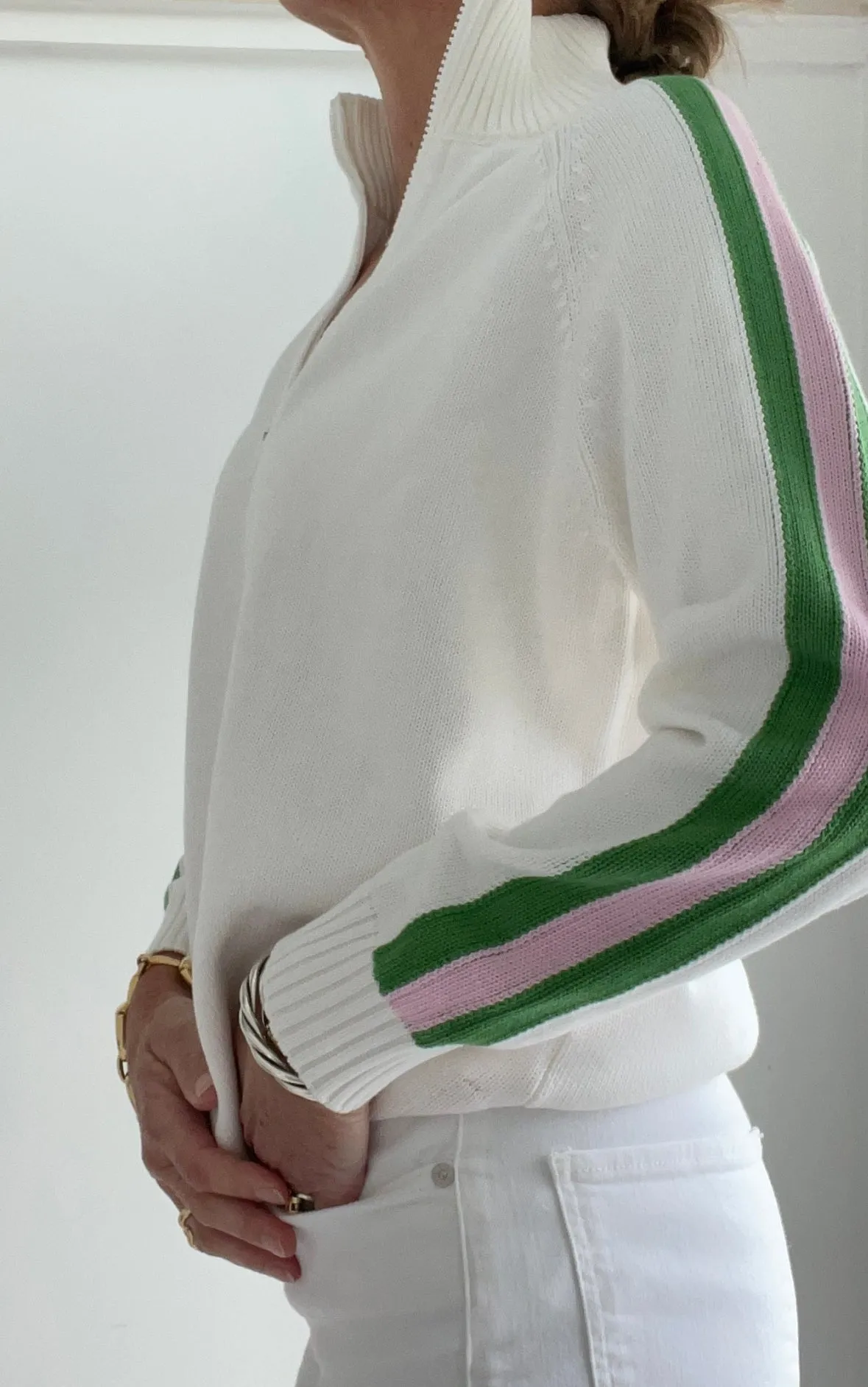 Love Tennis 1/2 Zip Pullover Sweater