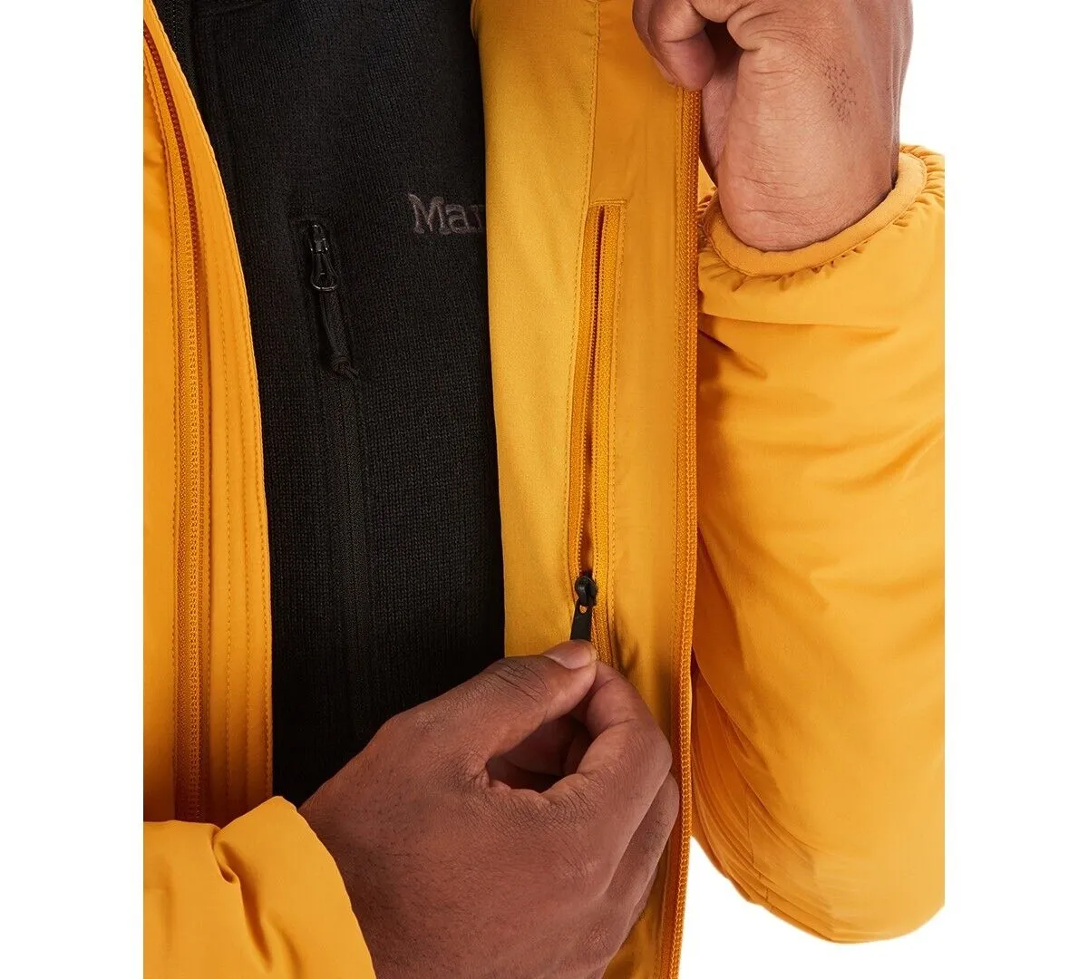 Marmot Men's Novus Hoody Yellow Gold Size XL MSRP $220