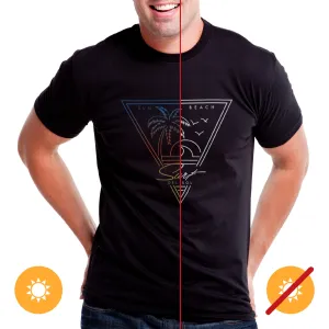 Men Crew Tee - Surf Sun Beach - Black by DelSol for Men - 1 Pc T-Shirt (Large) Men Crew Tee - Surf Sun Beach - Black by DelSol for Men - 1 Pc T-Shirt (Large)