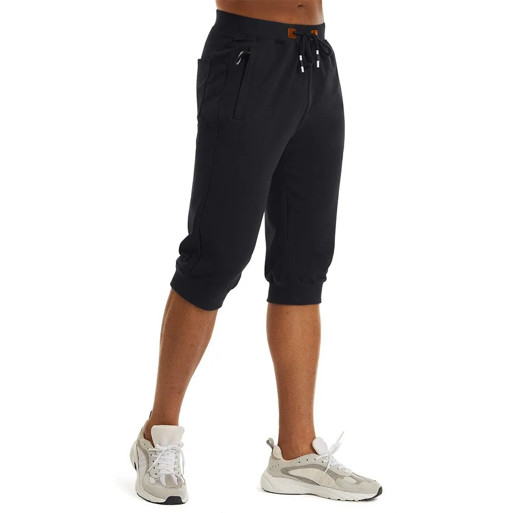 Men's Running Shorts Drawstring Capri Pants