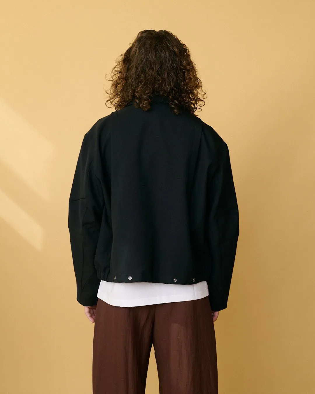 Nylon-Linen Wide Pence Trousers