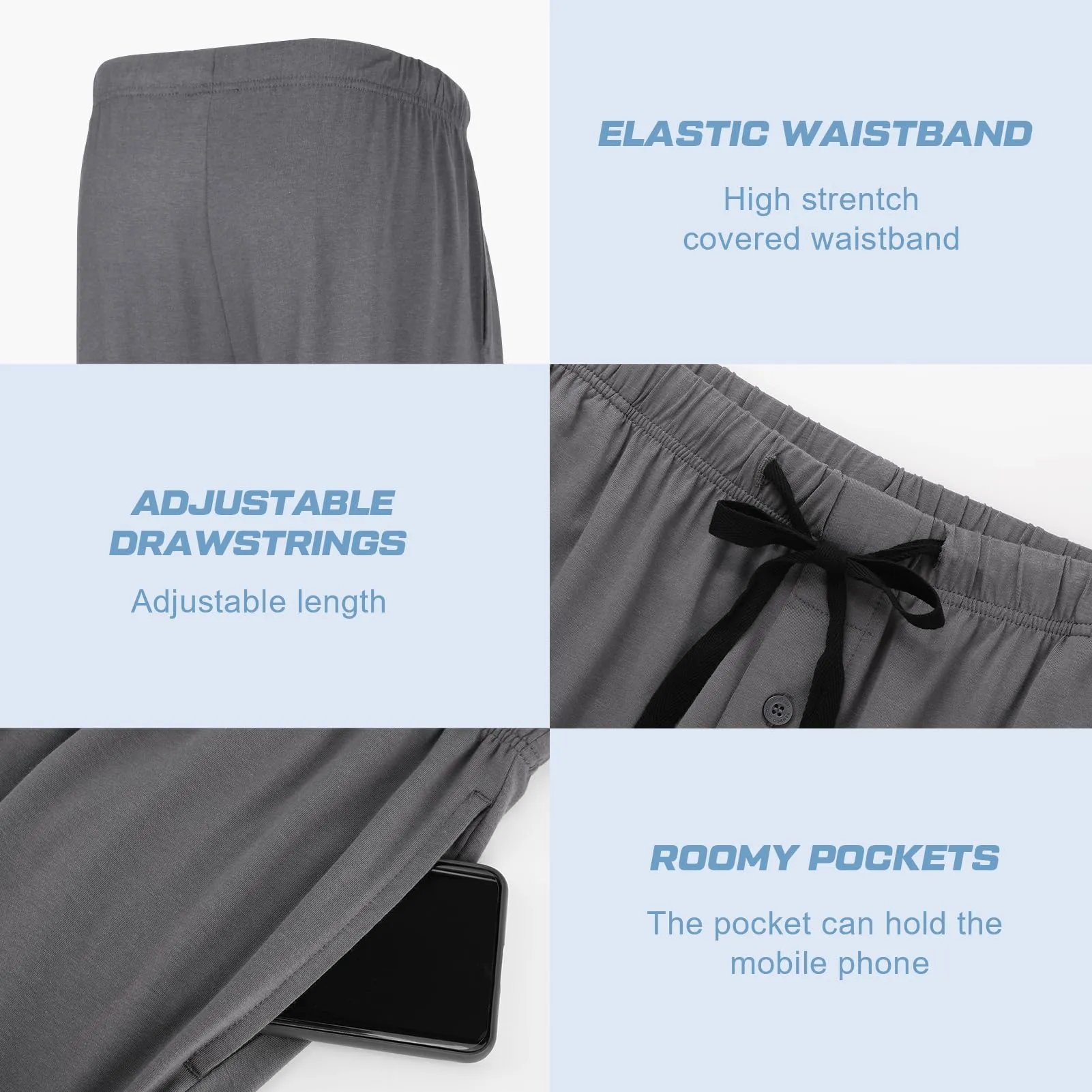 Pajama Pants Sleep Lounge Bottoms Soft Comfy Long Pj Pant Sleepwear