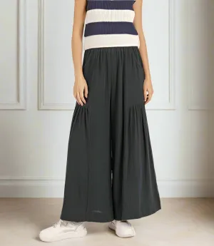Pearl Gauze Pleated Wide Leg Pants