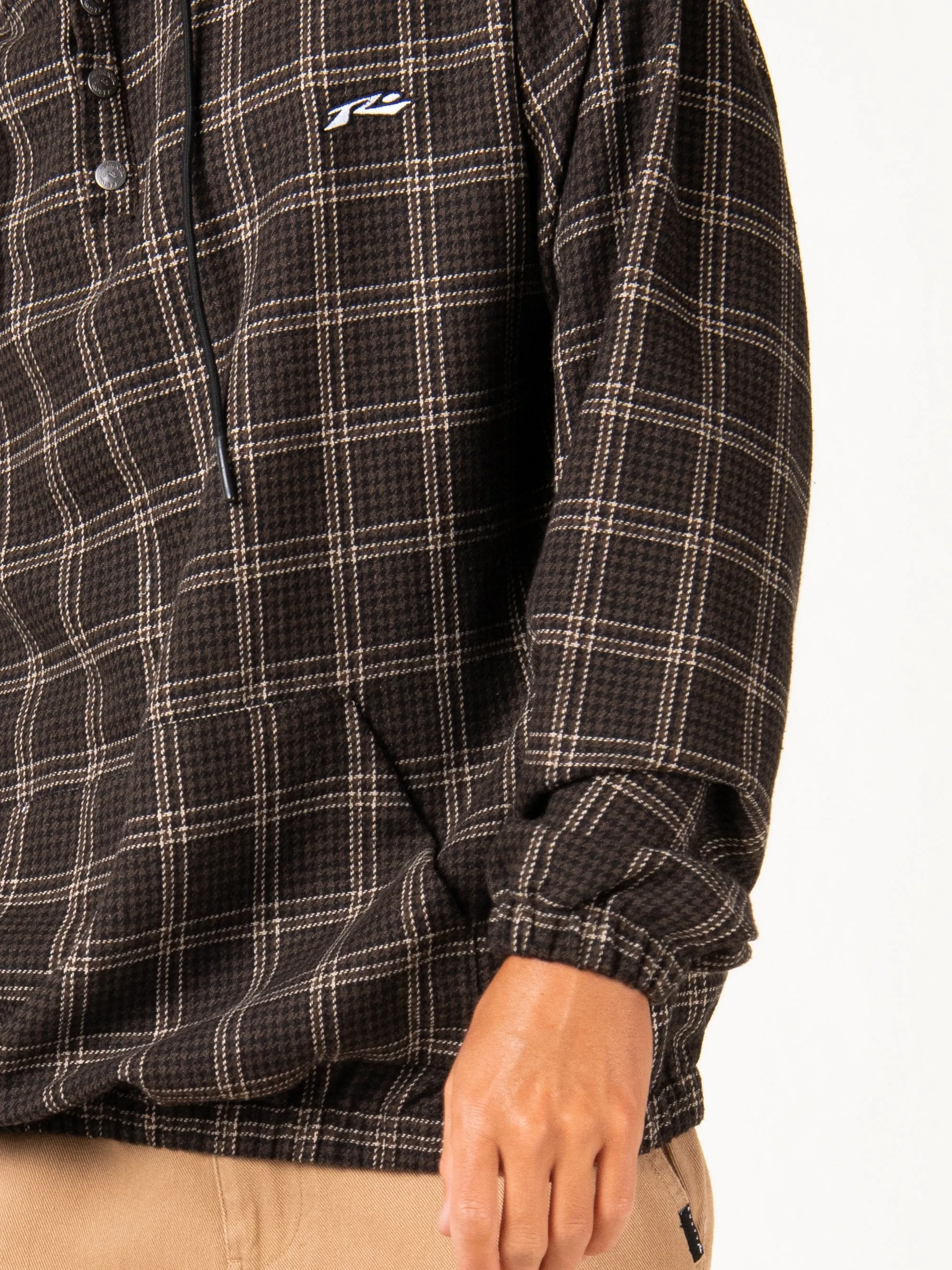 Pie Chart Hooded Comfy - Dark Coffee