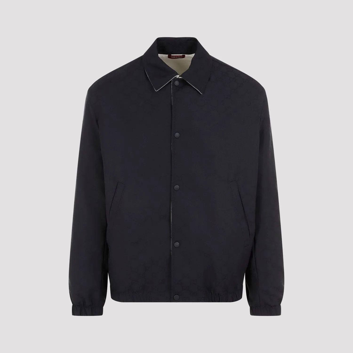 REVERSIBLE NAVY BLUE JACKET IN GG FABRIC