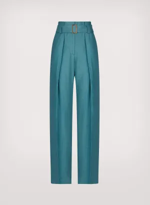 Sea Green Linen Trousers